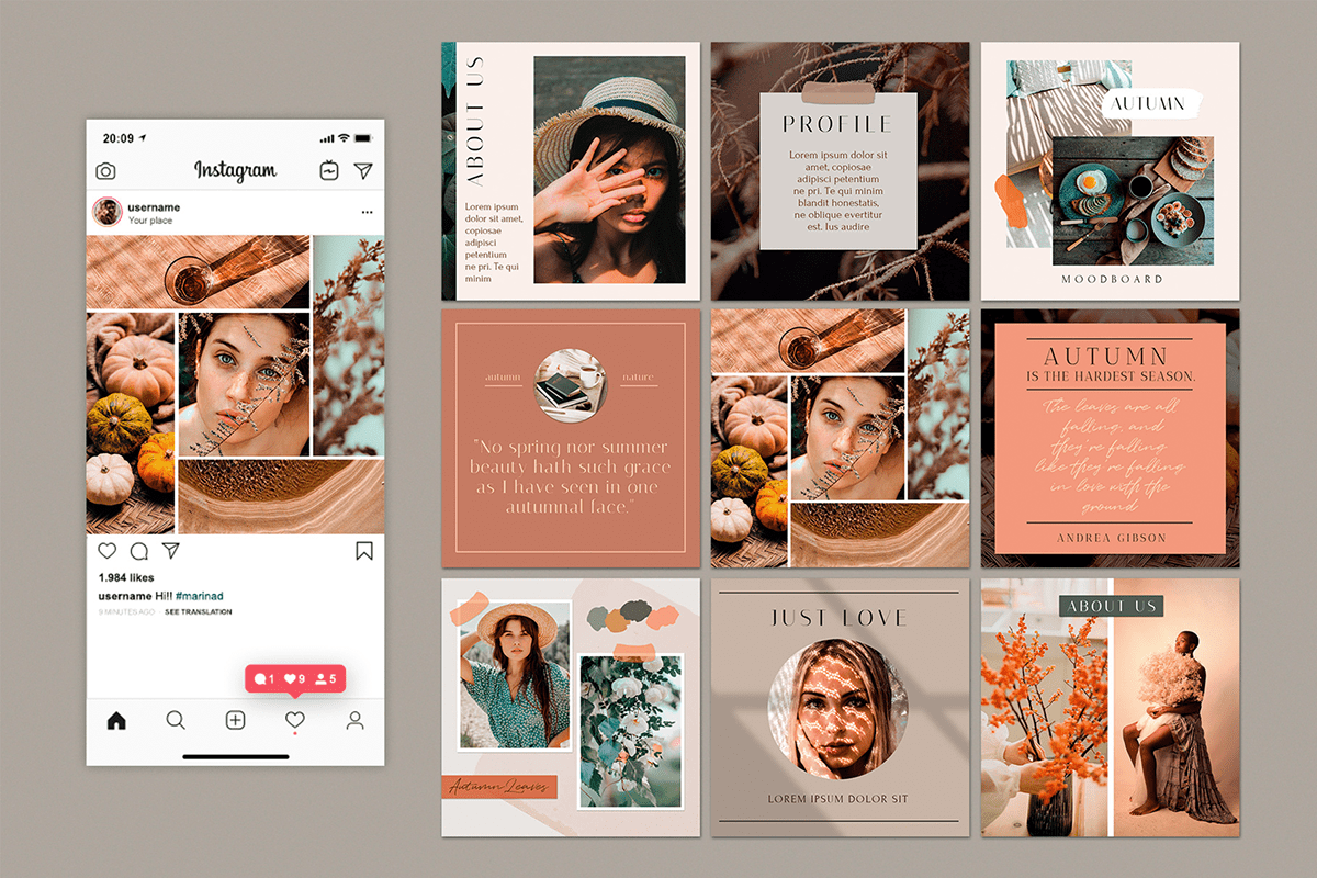 Social media design inspiration