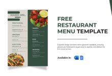 Best menu templates google docs