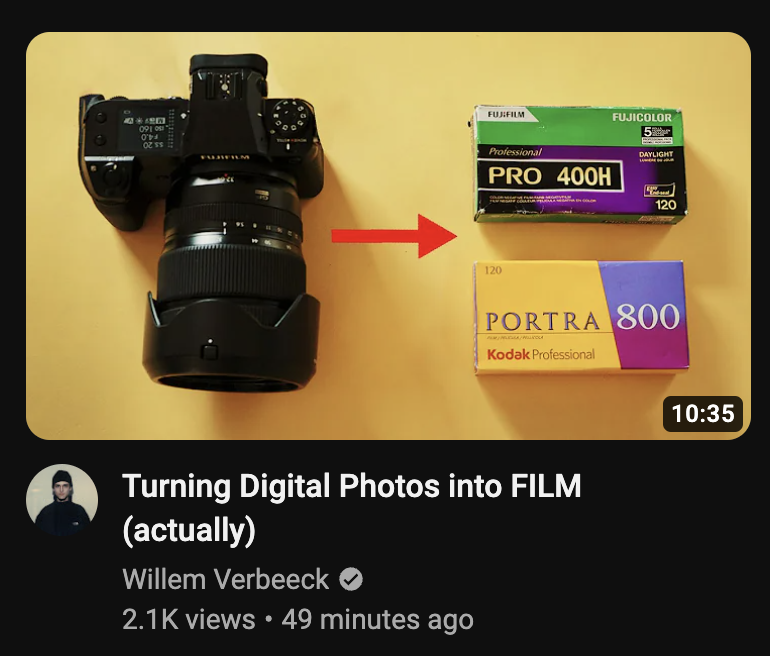 Turn your digital photograph into a film