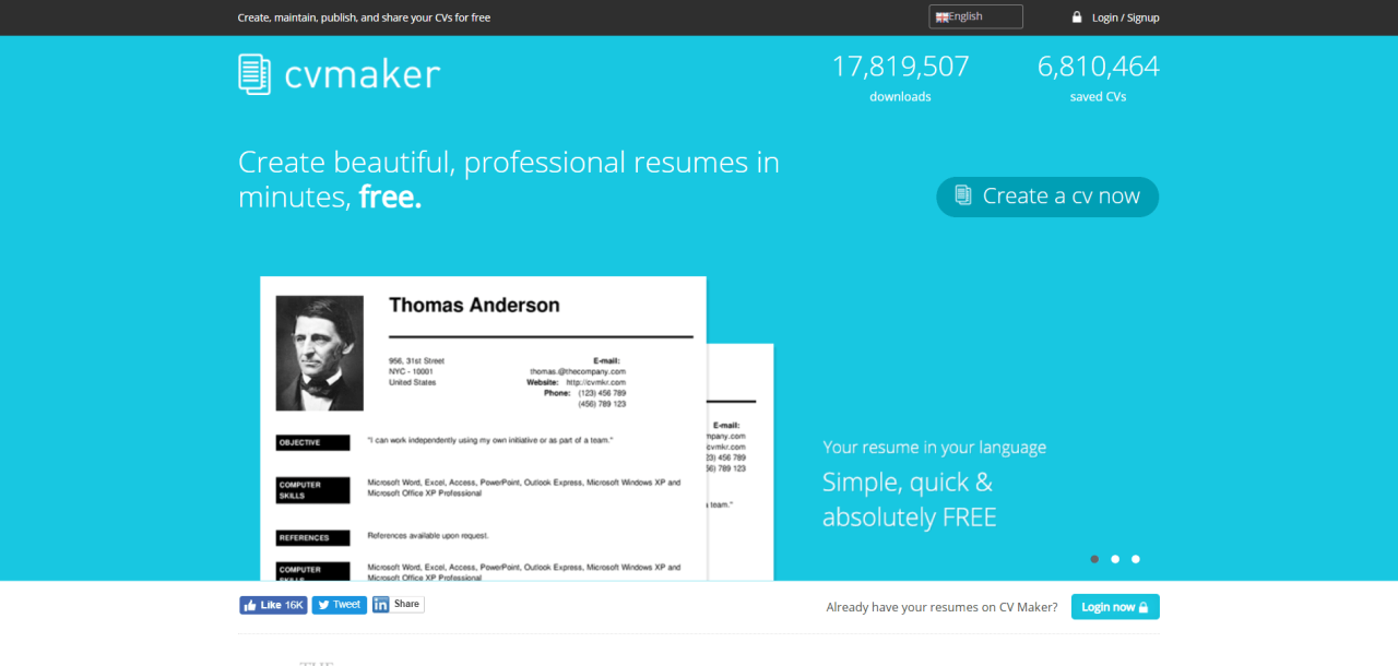 Free online resume builders
