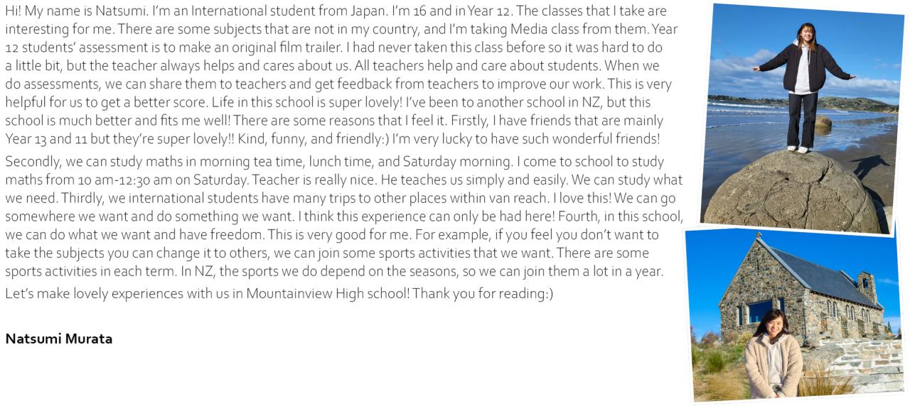 Student stories kevin tome