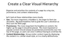 The importance of visual placement in web design