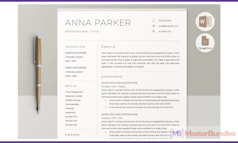 Best chronological resume templates