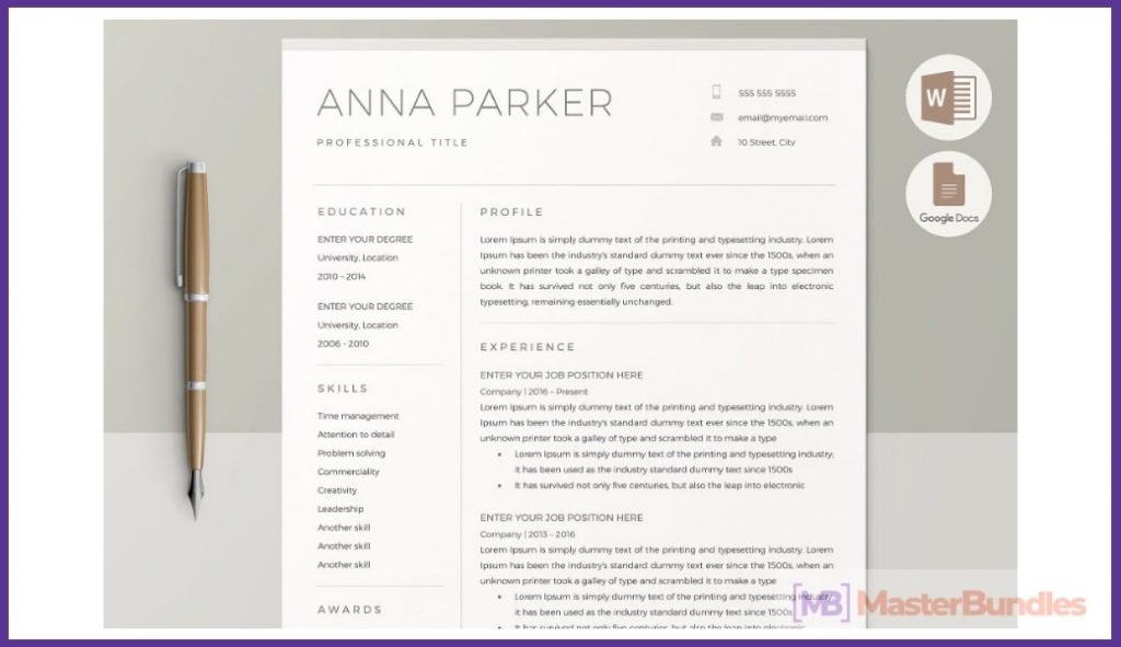Best chronological resume templates