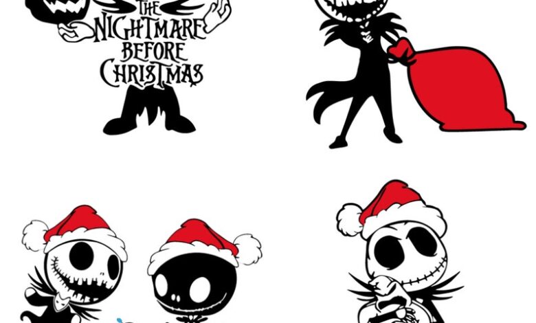 Nightmare before christmas svg images