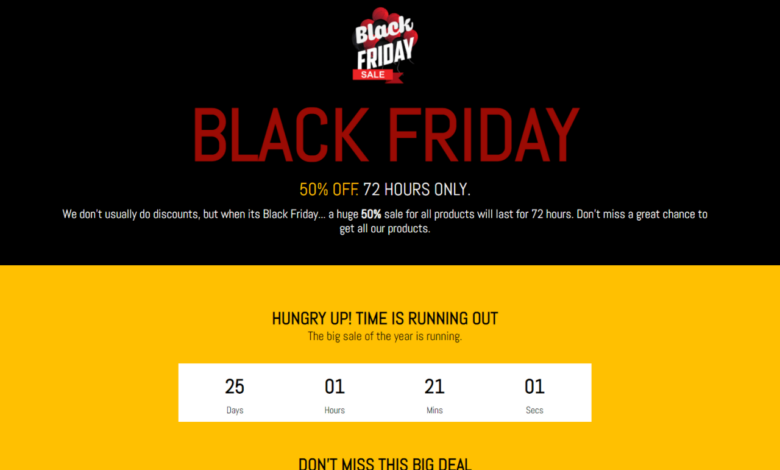 Best black friday landing pages that convert