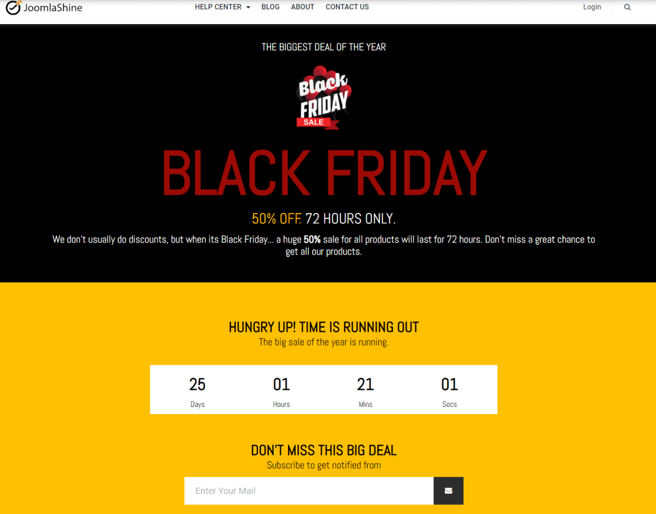 Best black friday landing pages that convert