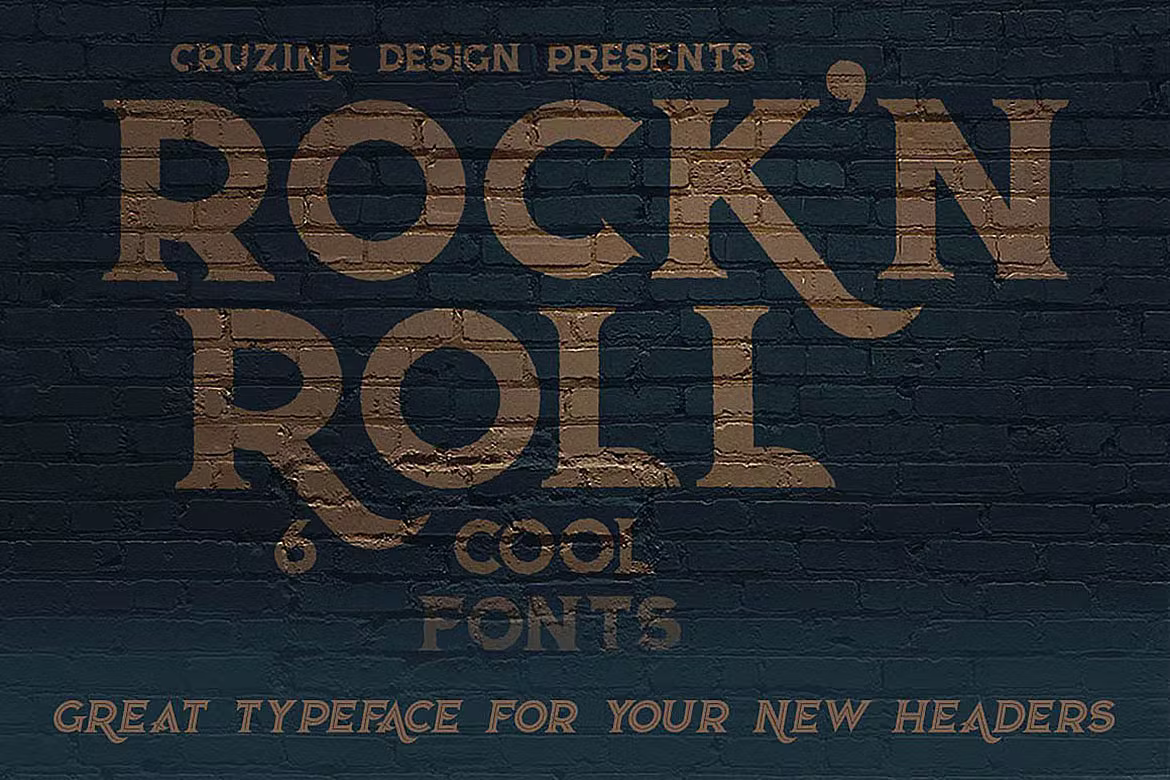 Best rock and roll fonts