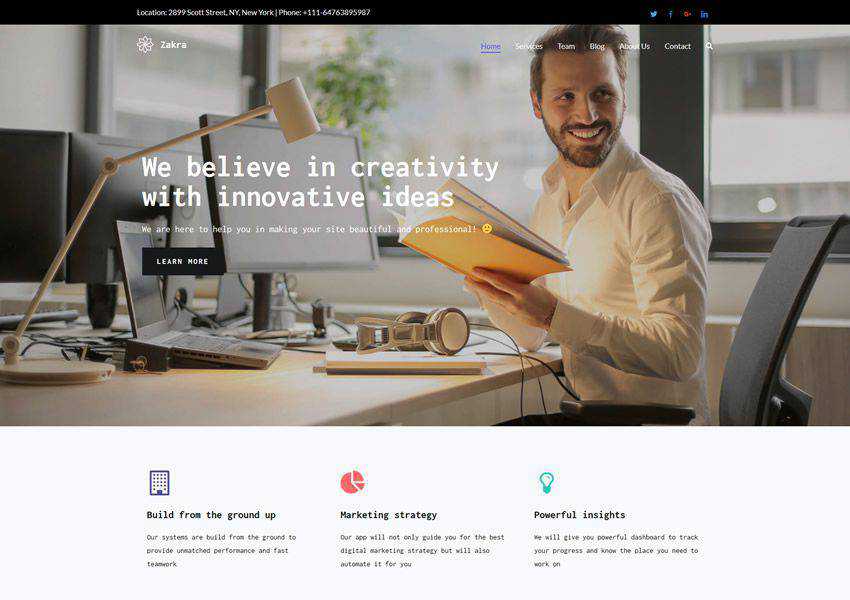 Landing Best free landing wordpress themes