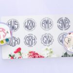 Monogram circular font letterhead cart add