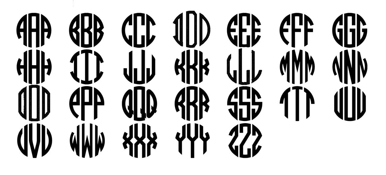 Best circle monogram fonts