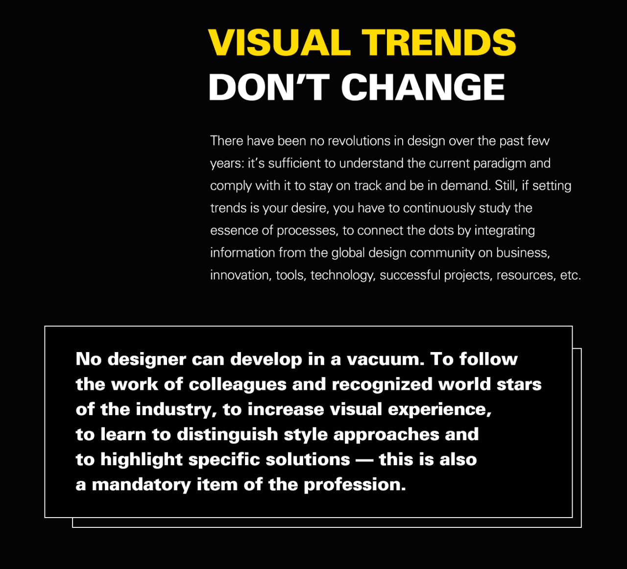 Survival of the fittest design trends