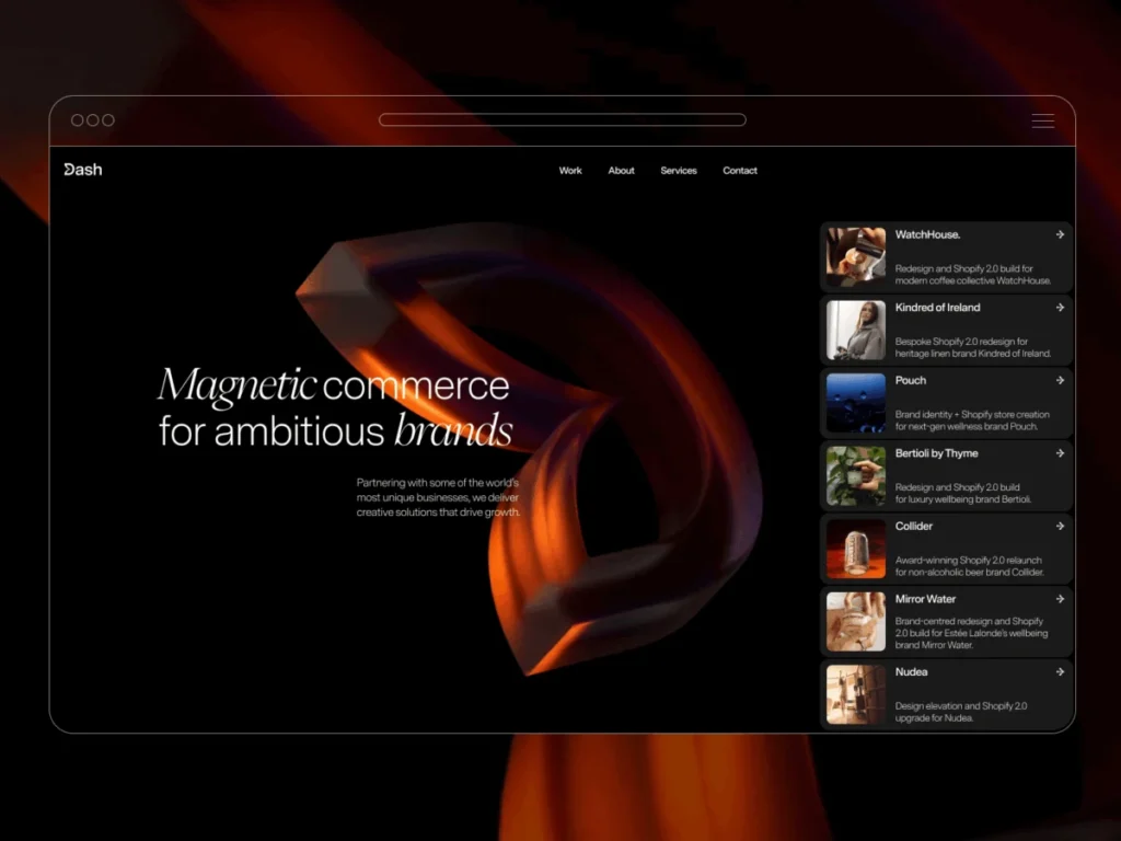 Magnetic Commerce: Building the Dash Creative Website Demo