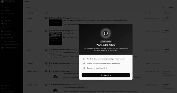 X Launches Beta Integration of Grok AI into Ads Manager as Part of Broad Push Toward Full Advertising Automation