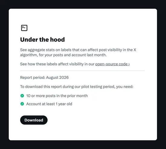X Expands Under The Hood Transparency Suite to Provide Detailed Insights on Local Law Content Restrictions and Visibility Penalties