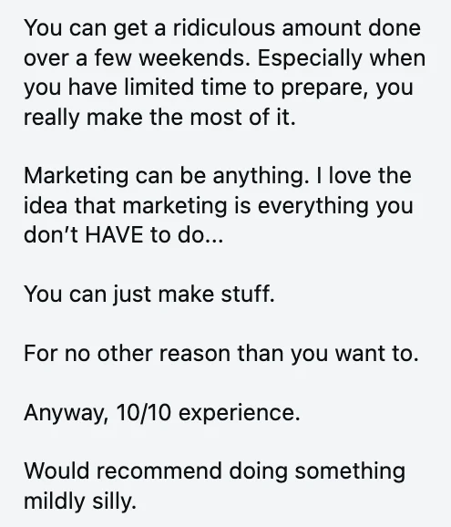 Kill Boring Dead: What happens when you offer the ad-curious a one-hour career